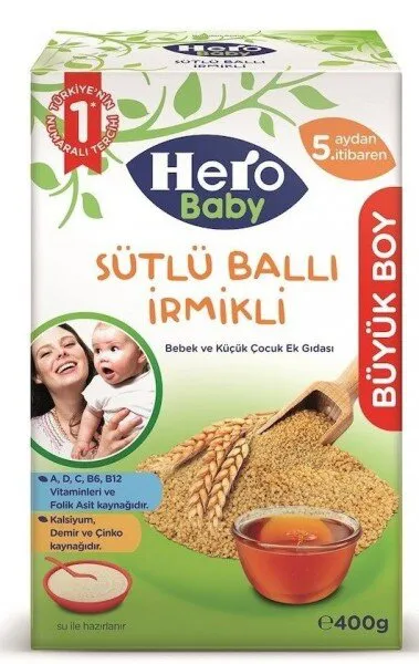 Hero Baby Sütlü Ballı İrmikli 400 gr 400 gr Kaşık Mama
