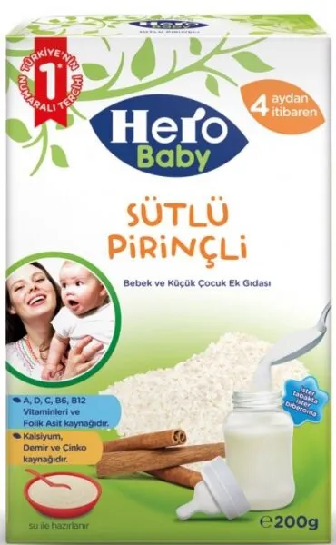 Hero Baby Sütlü Pirinçli 200 gr 200 gr Kaşık Mama