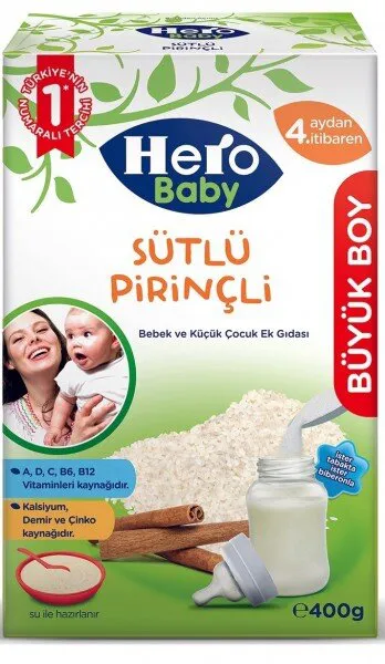 Hero Baby Sütlü Pirinçli 400 gr 400 gr Kaşık Mama