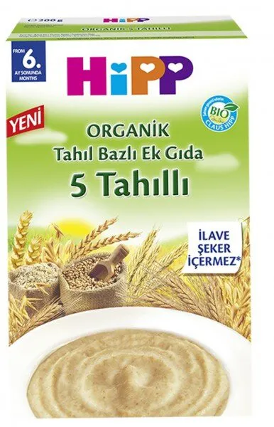 Hipp Organik 5 Tahıllı 200 gr Kaşık Mama