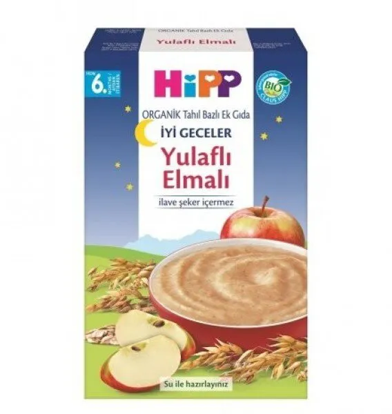 Hipp Organik Gece Yulaflı Elmalı 250 gr Kaşık Mama