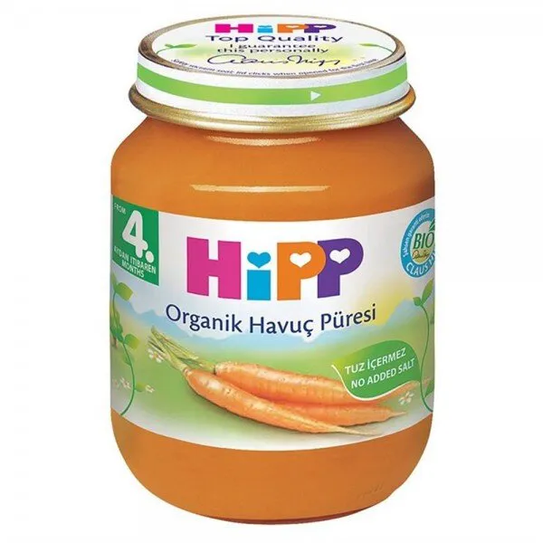 Hipp Organik Havuç Püresi 190 gr Kavanoz Mama