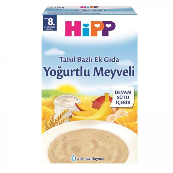 Hipp Organik Sütlü Yoğurtlu Meyveli 250 gr Kaşık Mama