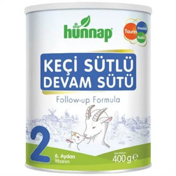 Hünnap 2 Numara Keçi Sütlü 400 gr 2 numara Devam Sütü