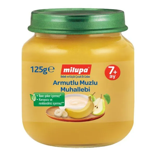 Milupa Armutlu Muzlu Muhallebi 125 gr Kavanoz Mama