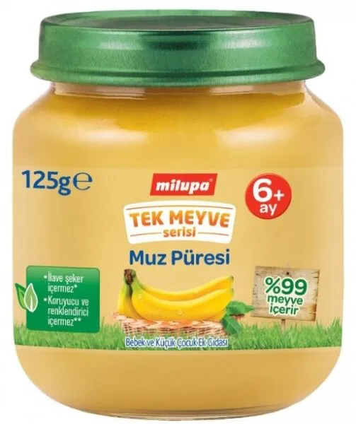 Milupa Muz Püresi 125 gr Kavanoz Mama