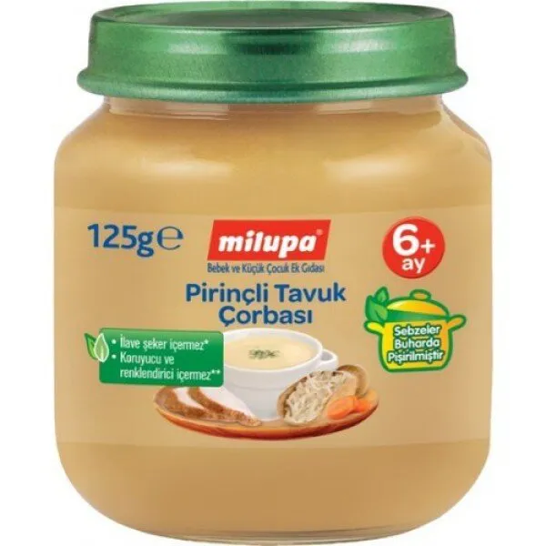 Milupa Pirinçli Tavuk Çorbası 125 gr Kavanoz Mama