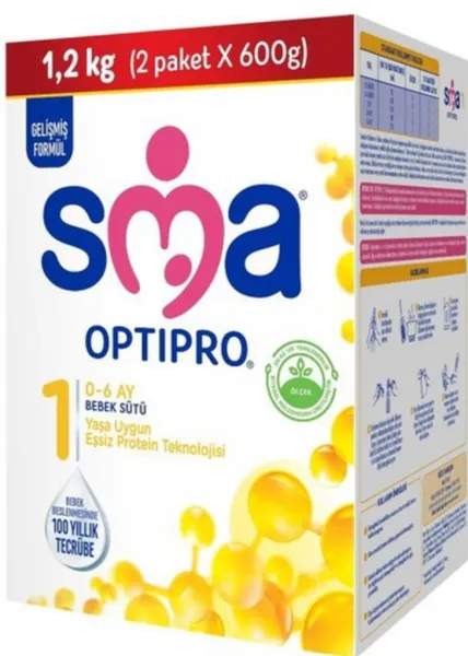 SMA 1 Numara Optipro 1200 gr 1200 gr Bebek Sütü