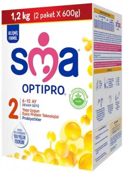 SMA 2 Numara Optipro 1200 gr 1200 gr Devam Sütü