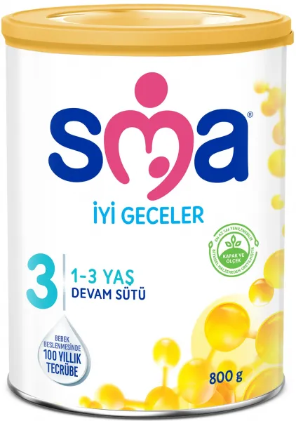 SMA 3 İyi Geceler 800 gr Devam Sütü