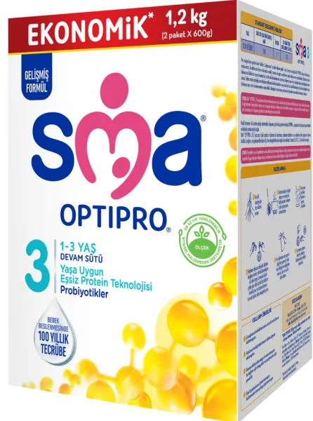 SMA 3 Numara Optipro 1200 gr 1200 gr Devam Sütü