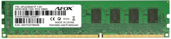 Afox AFLD38AK1P 8 GB 1333 MHz DDR3 Ram