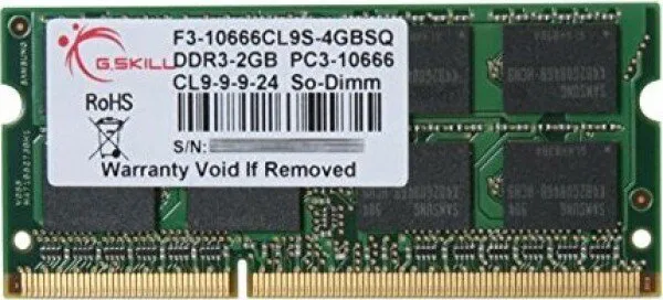 G.Skill Standard (F3-10666CL9S-4GBSQ) 4 GB 1333 MHz DDR3 Ram