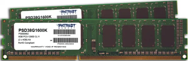 Patriot Signature Line (PSD38G1600K) 8 GB 1600 MHz DDR3 Ram