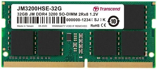 Transcend JetRam (JM3200HSE-32G) 32 GB 3200 MHz DDR4 Ram