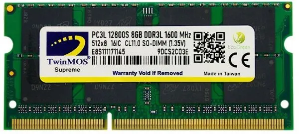 TwinMOS MDD3L8GB1600N 8 GB 1600 MHz DDR3 Ram