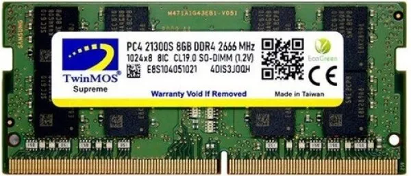 TwinMOS MDD48GB2666N 8 GB 2666 MHz DDR4 Ram
