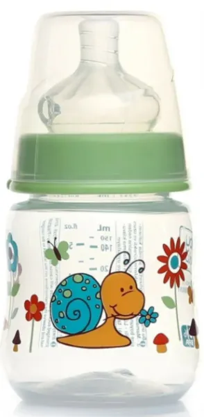 Baby Plus Desenli Geniş PP 150 ml Biberon