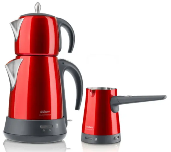 Arzum AR3008 Ehlikeyif Delux Kırmızı Çay Makinesi