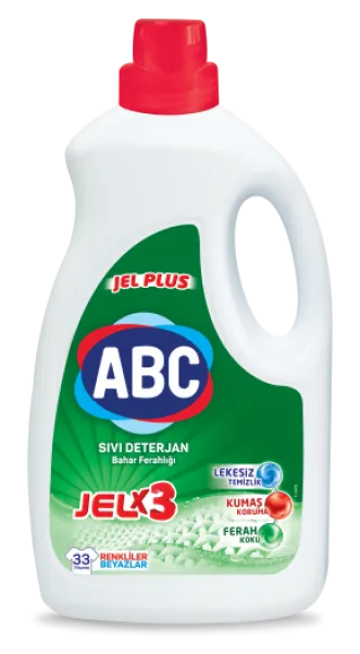 ABC Jel Plus Bahar Ferahlığı Sıvı Çamaşır Detarjanı 33 Yıkama Deterjan