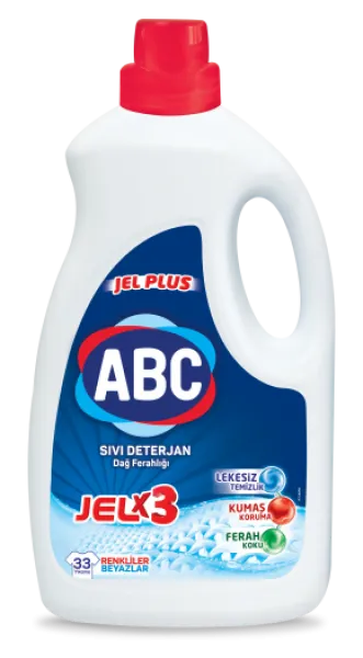 ABC Jel Plus Dağ Ferahlığı Sıvı Çamaşır Detarjanı 33 Yıkama Deterjan