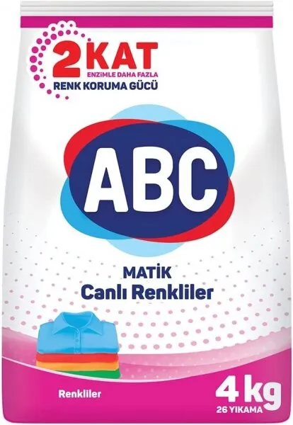 ABC Matik Canlı Renkliler Toz Çamaşır Deterjanı 4 kg Deterjan