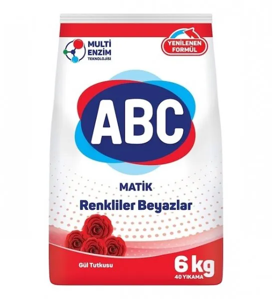 ABC Matik Gül Tutkusu Toz Çamaşır Deterjanı 6 kg Deterjan