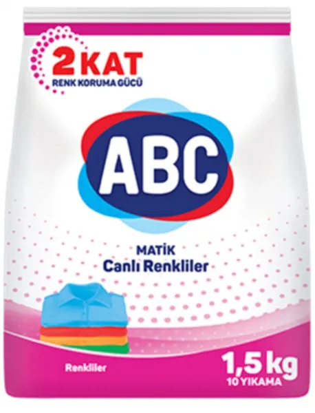 ABC Matik Canlı Renkliler Toz Çamaşır Deterjanı 1.5 kg Deterjan