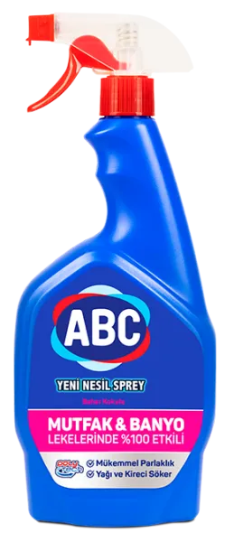 ABC Mutfak ve Banyo Bahar Kokulu Sprey 750 ml Deterjan