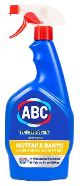 ABC Mutfak ve Banyo Limon Kokulu Sprey 750 ml Deterjan