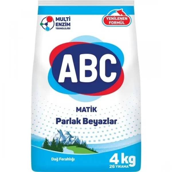 ABC Parlak Beyazlar Toz Çamaşır Deterjanı 4 kg Deterjan