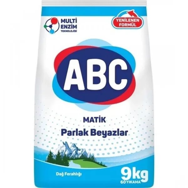 ABC Parlak Beyazlar Toz Çamaşır Deterjanı 9 kg Deterjan