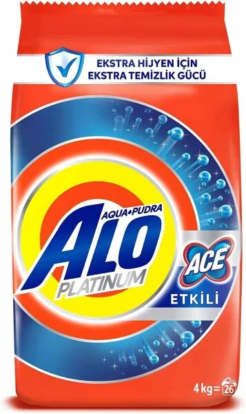 Alo Platinum Ace Etkili Aqua Pudra Toz Çamaşır Deterjanı 4 kg Deterjan