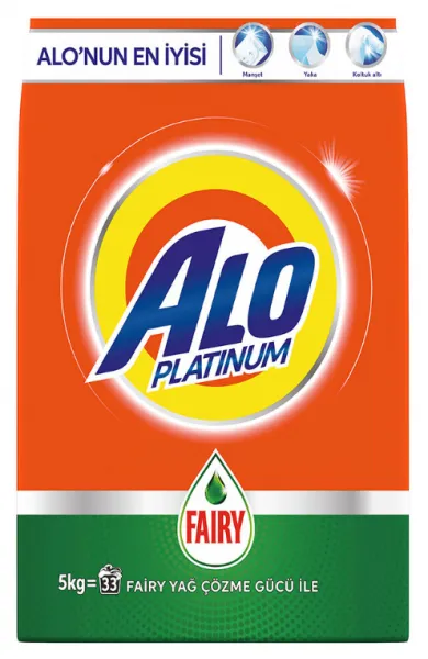 Alo Platinum Fairy Etkili Toz Çamaşır Deterjanı Rekliler 5 kg Deterjan