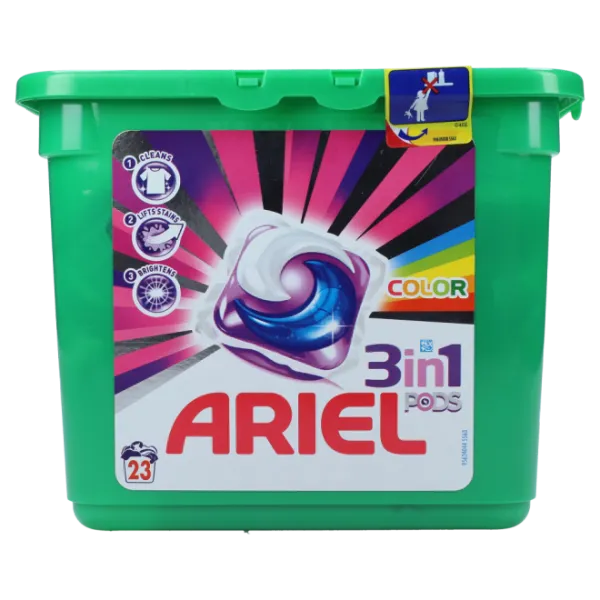 Ariel 3âü 1 Arada Sıvı Çamaşır Deterjan Kapsülleri Parlak Renkler 23 yıkama Deterjan