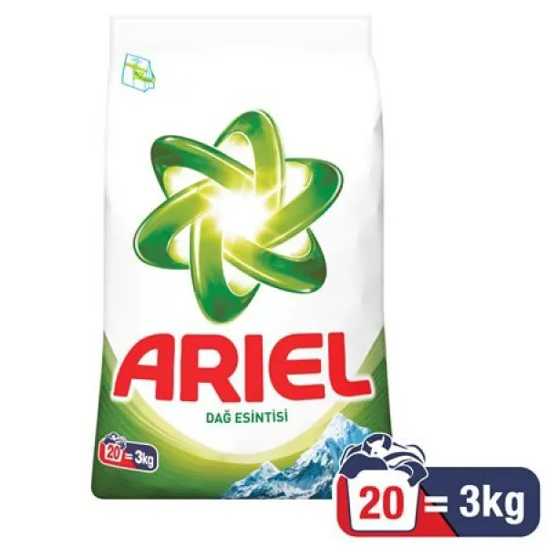 Ariel Dağ Esintisi Toz Çamaşır Deterjanı 3 kg Deterjan