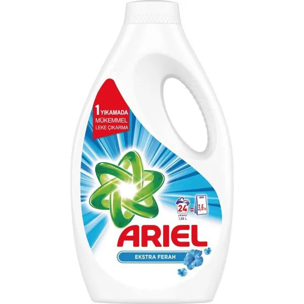 Ariel Ekstra Ferah Sıvı Çamaşır Deterjanı 24 Yıkama Deterjan