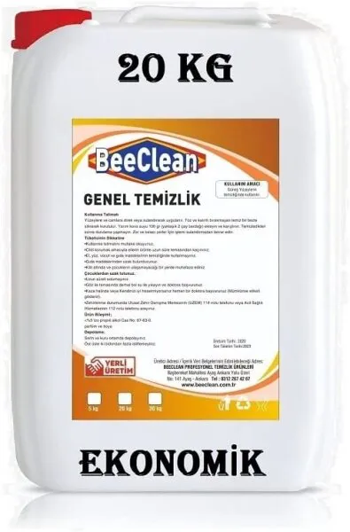 BeeClean Genel Yüzey Temizleyici 20 kg Deterjan