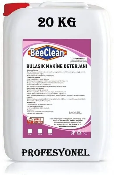 BeeClean Sıvı Bulaşık Makine Deterjanı 20 kg Deterjan