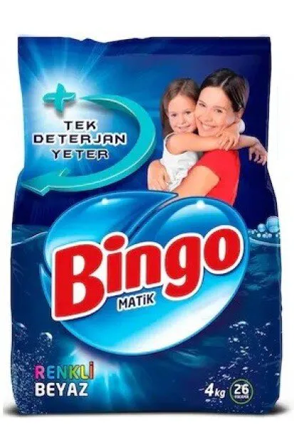 Bingo Matik Renkli Beyaz Toz Çamaşır Deterjanı 4 kg Deterjan