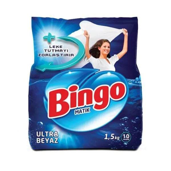 Bingo Matik Ultra Beyaz Toz Çamaşır Deterjanı 1.5 kg Deterjan