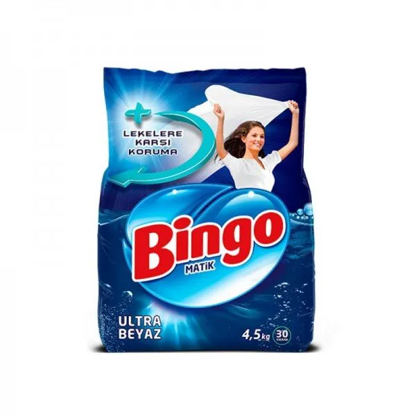 Bingo Matik Ultra Beyaz Toz Çamaşır Deterjanı 4.5 kg Deterjan