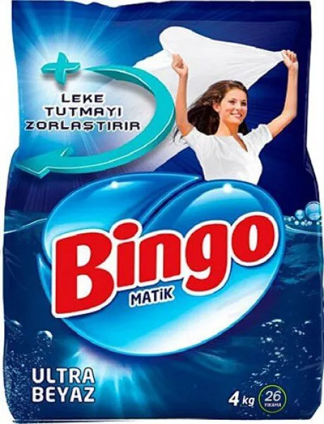 Bingo Matik Ultra Beyaz Toz Çamaşır Deterjanı 4 kg Deterjan