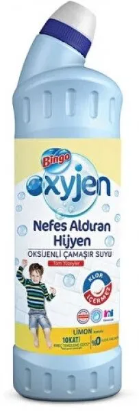 Bingo Nefes Aldıran Hijyen Limon Kokulu Oksijenli Çamaşır Suyu 750 ml Deterjan