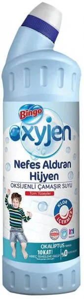 Bingo Nefes Aldıran Hijyen Okaliptus Kokulu Oksijenli Çamaşır Suyu 750 ml Deterjan