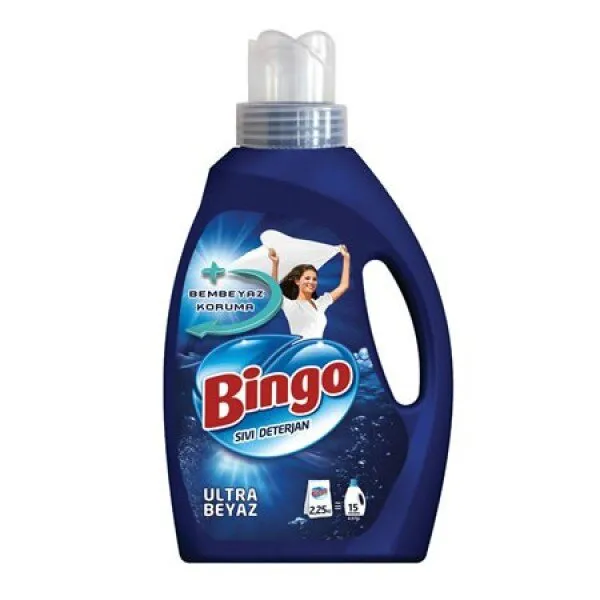 Bingo Ultra Beyaz Sıvı Deterjan 15 Yıkama Deterjan