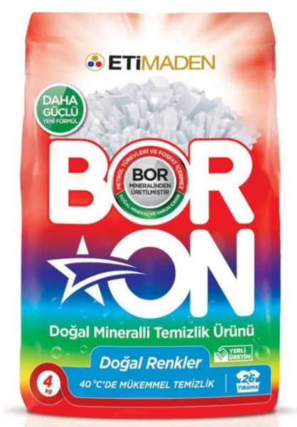 Boron Doğal Renkler Toz Çamaşır Deterjanı 4 kg Deterjan