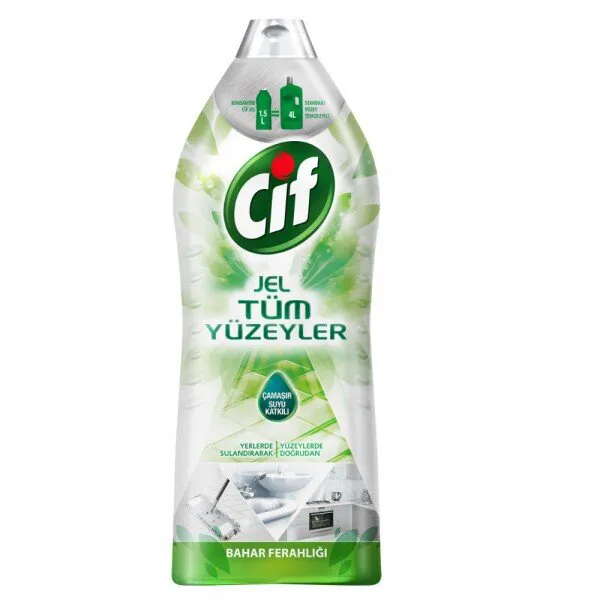 Cif Jel Tüm Yüzeyler Bahar Ferahlığı 1500 ml Deterjan