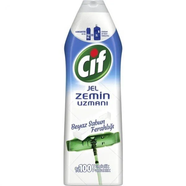 Cif Jel Zemin Uzmanı Beyaz Sabun Ferahlığı 750 ml Deterjan