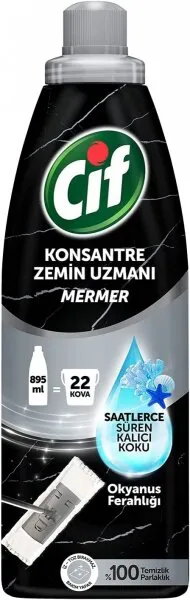 Cif Konsantre Zemin Uzmanı Mermer Okyanus Ferahlığı 895 ml Deterjan